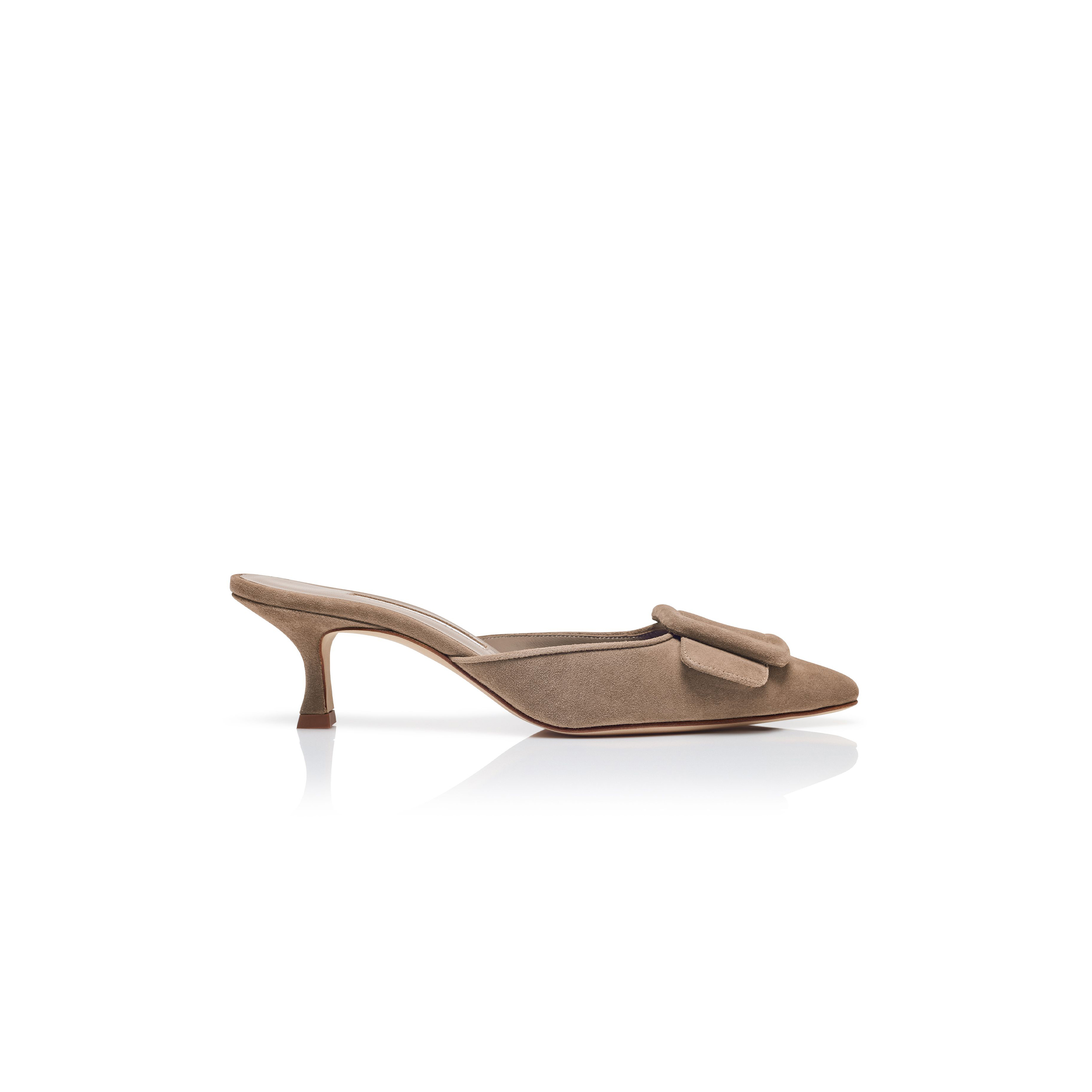 man010 B1ahn*k maysale light brown suede buckle detail mules 9xx-0246-0079